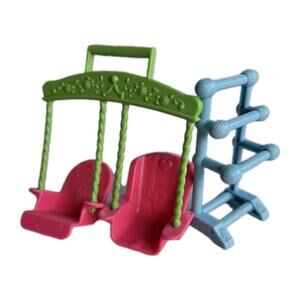 Fisher Price Loving Family Dollhouse Front Porch Swing & Bathroom Towel Rack